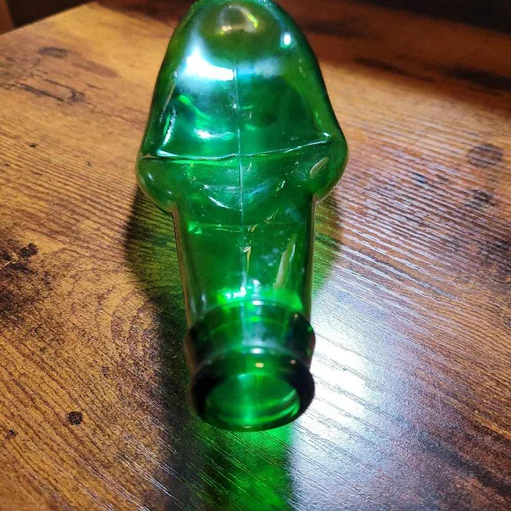 Green Blown Glass Spoon Rest Handmade